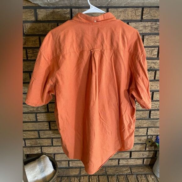 Catalina orange button down - Picture 5 of 7